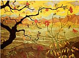 Unknown Apple Tree with Red Fruit painting